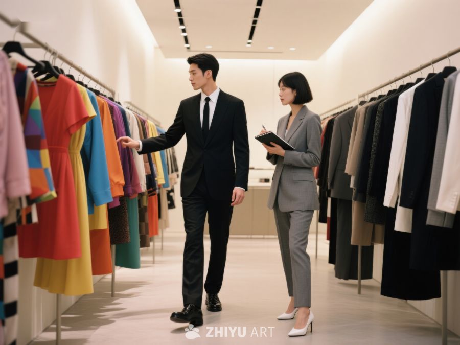 时尚店内两人交谈 368