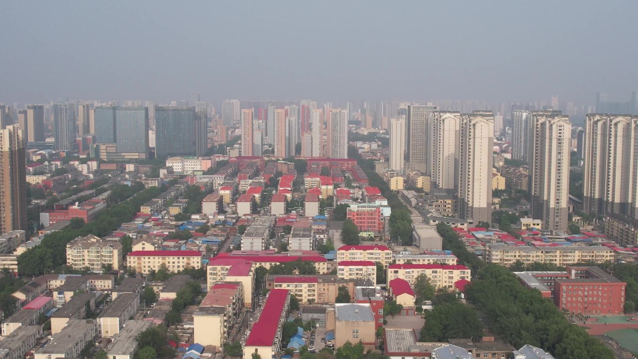 河北邯郸城市风光航拍
