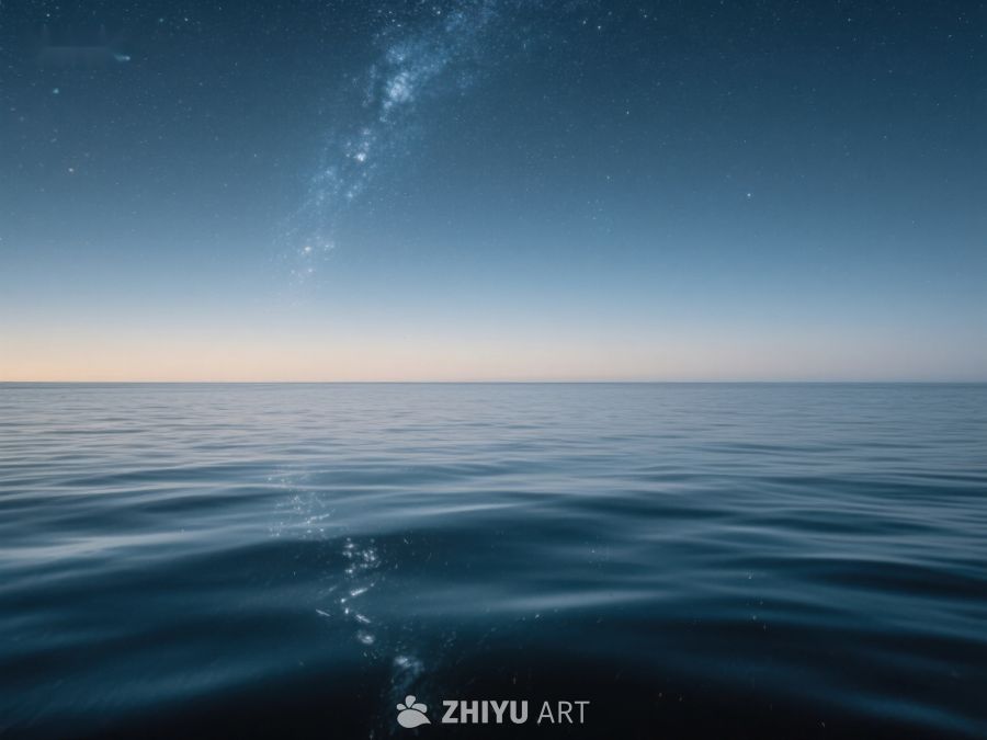 夜空下的平静海面 315