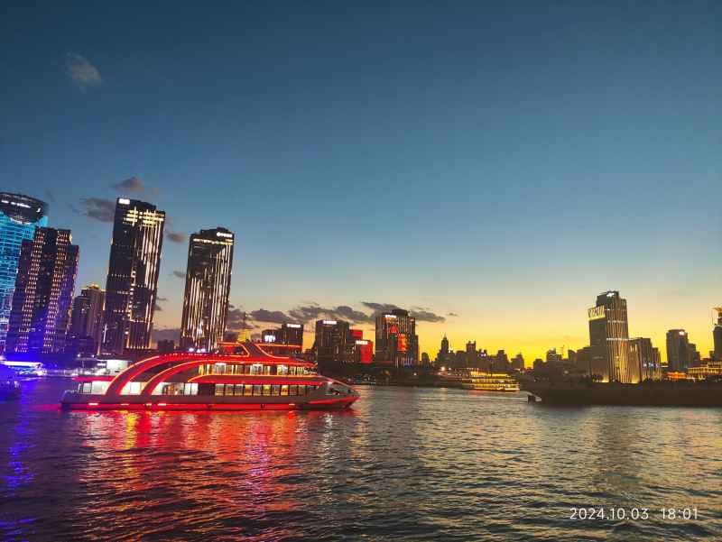 上海黄浦江的夜色