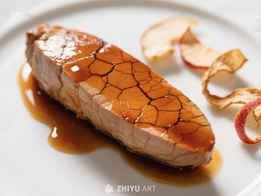 焦糖烤肉配苹果皮装饰 241