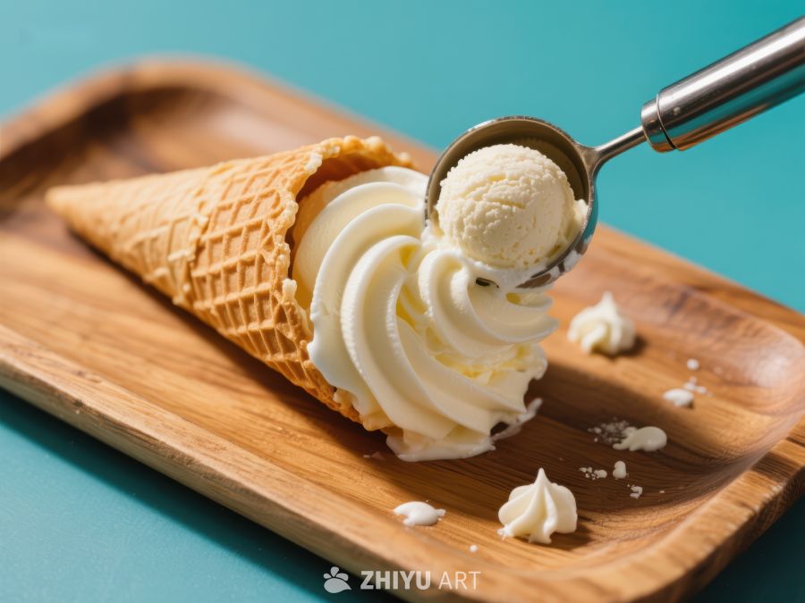 冰淇淋甜筒与勺子 28