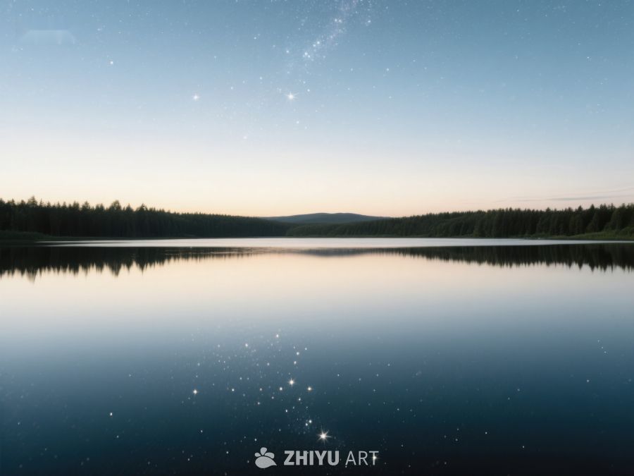 宁静湖面映星空 53