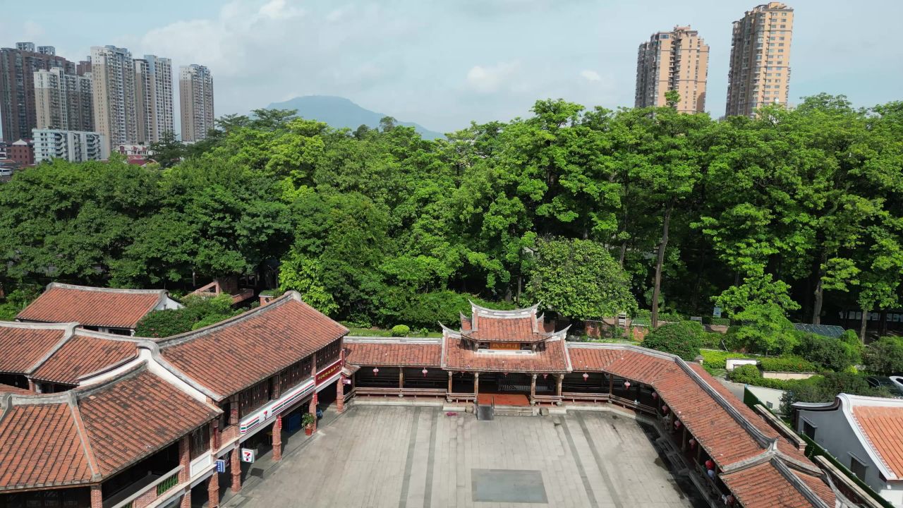 航拍福建漳州古城