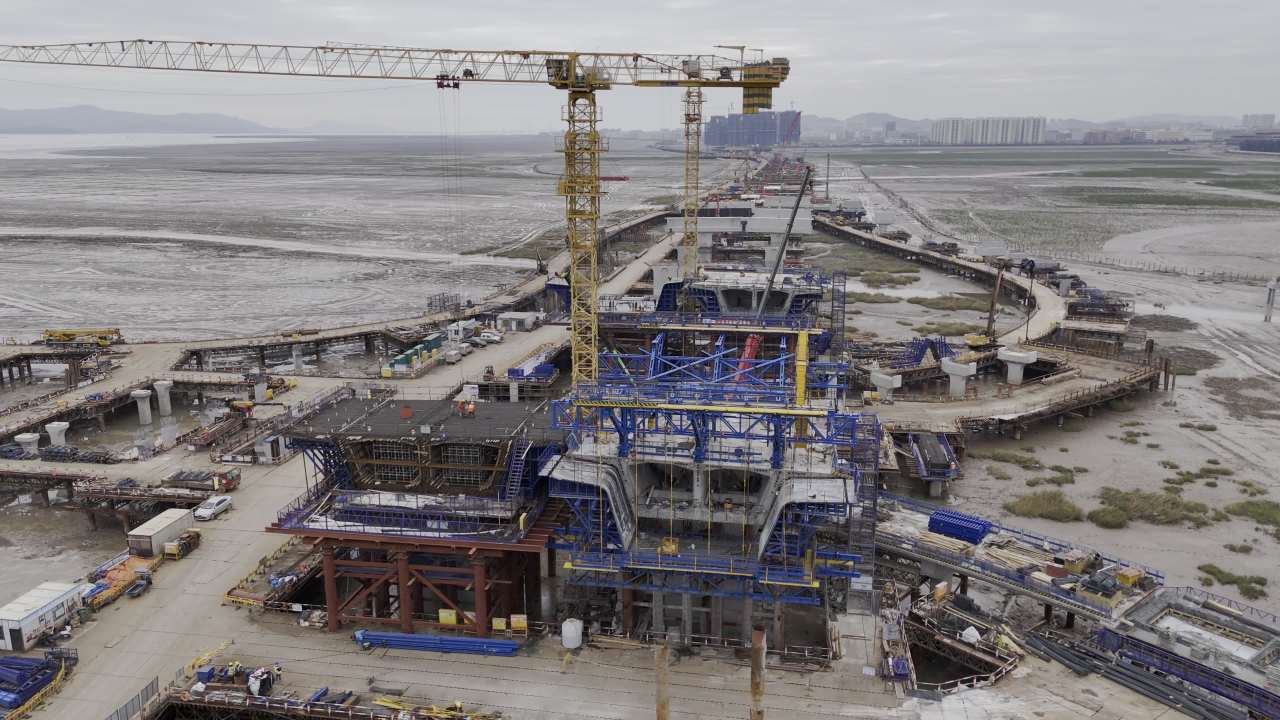 滨海栈道建设工地 12
