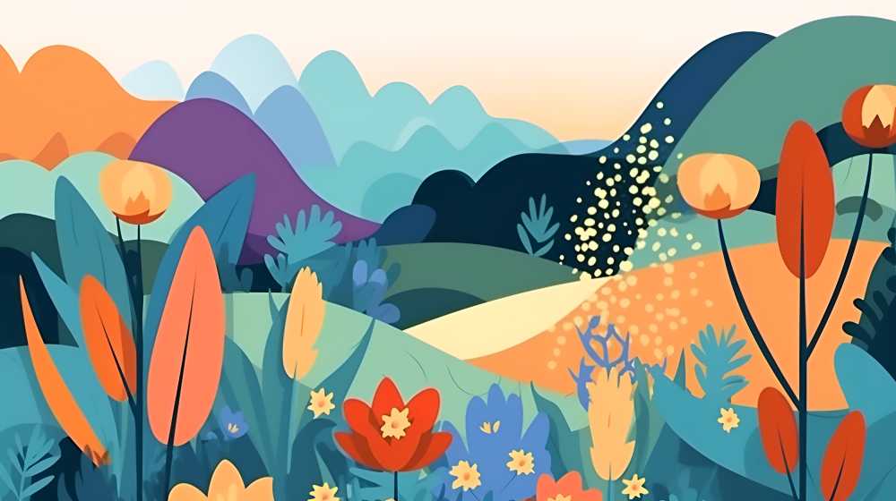 小草花插画夏季