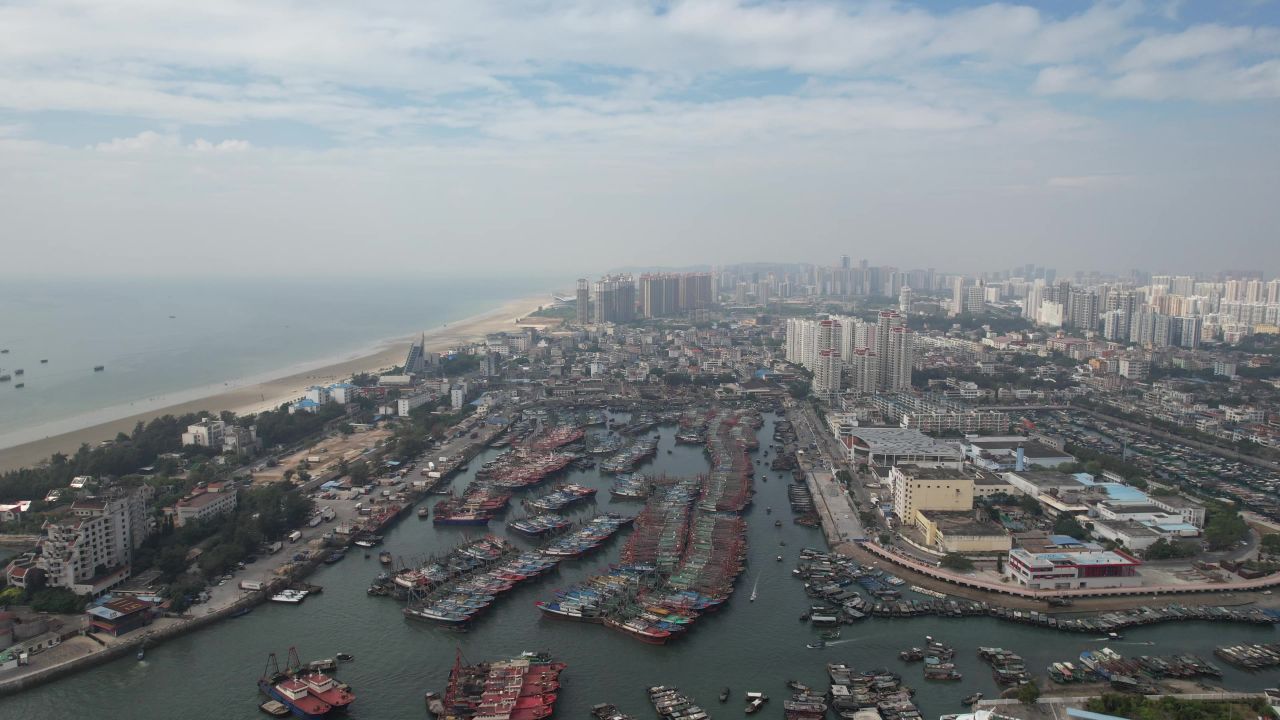  广西北海国际客运港航拍