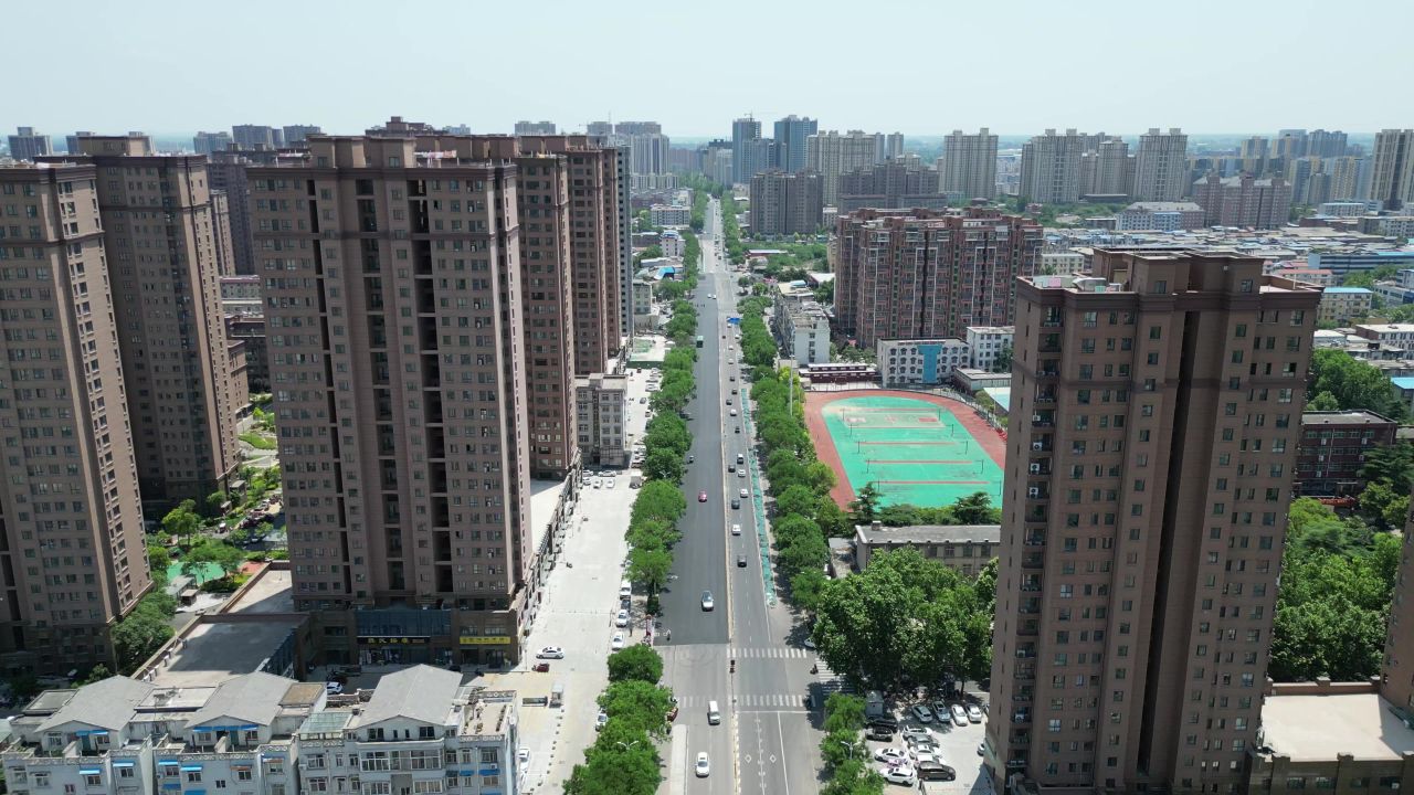 航拍许昌交通大道