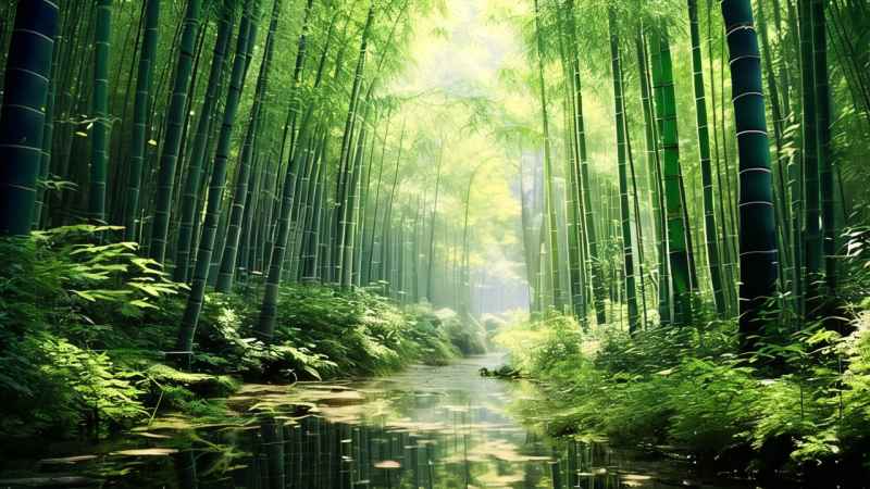 青翠的竹林里，微风吹过 3