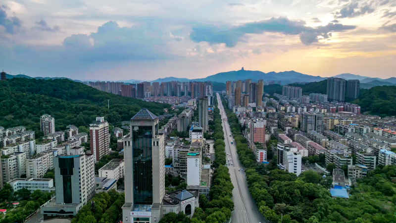 湖北黄石城市风光旅游景区航拍摄影图