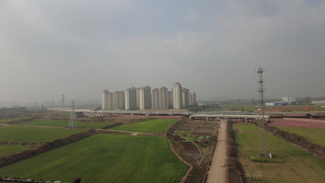 沿途高铁火车窗外风景实拍 