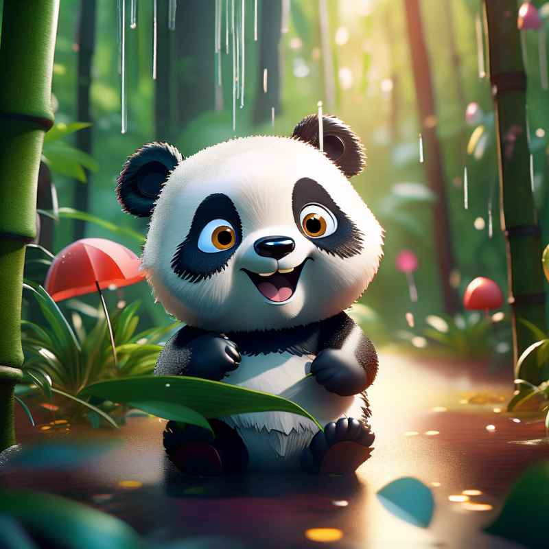 竹林背景雨林熊猫 10