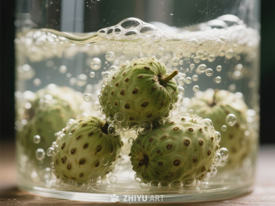 水中漂浮的绿色果实 579