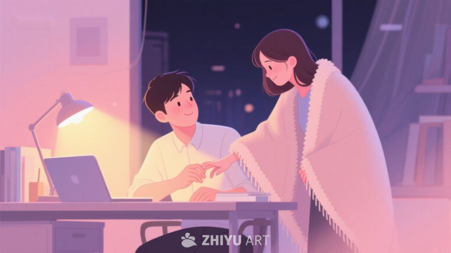 温馨夜晚，共度工作时光 463
