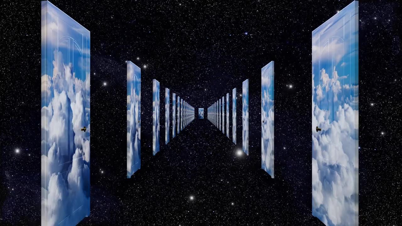 抽象科技粒子舞台背景灯光银河