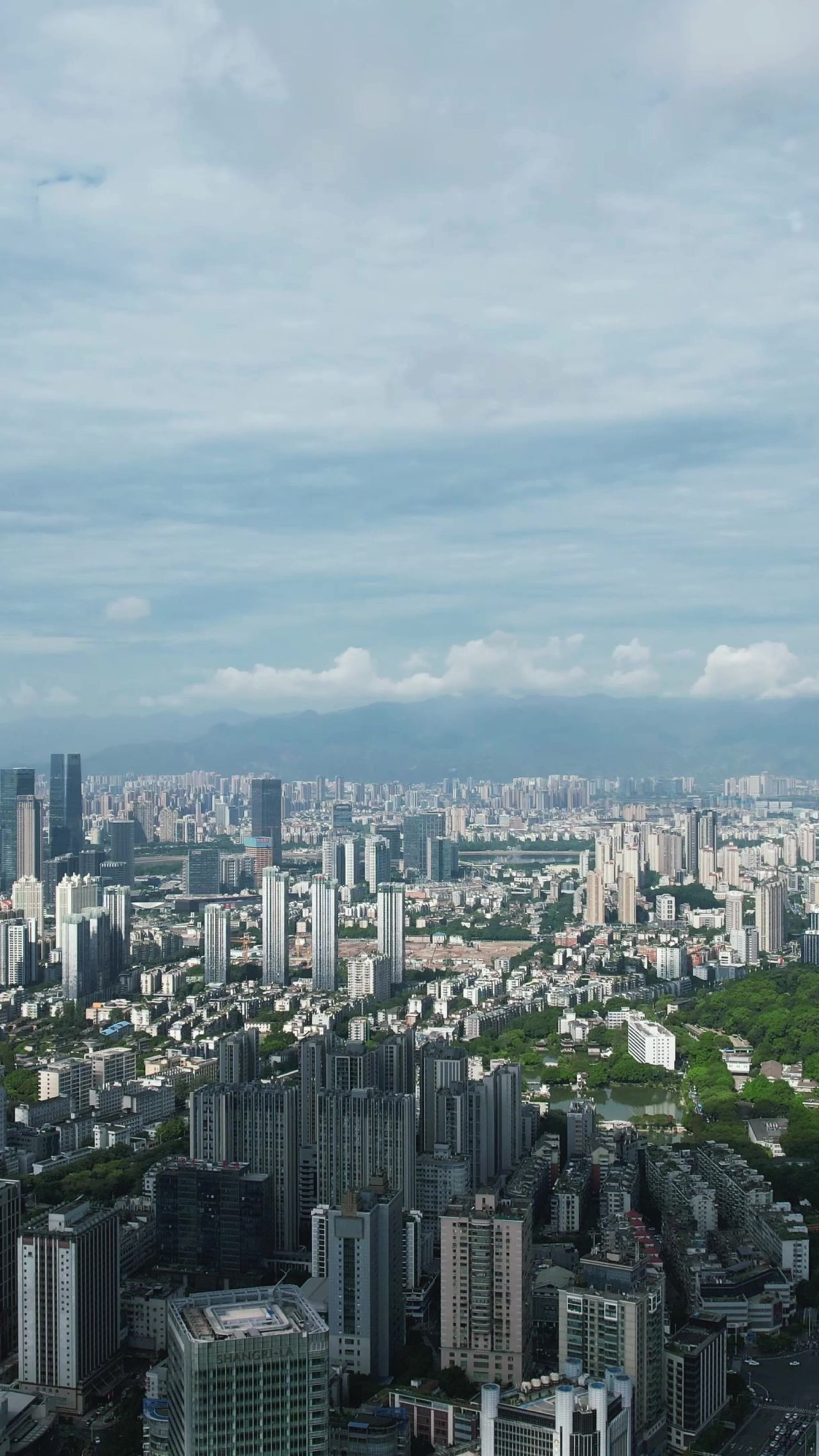 福建福州城市风光竖屏航拍 