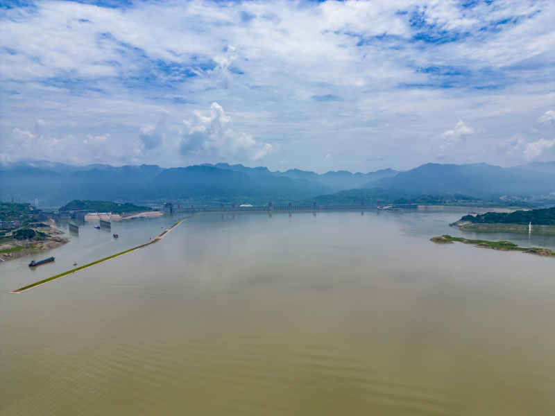 湖北长江三峡风光航拍图 