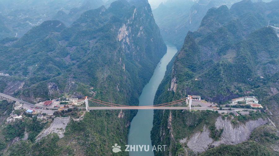 航拍贵州北盘江大桥 关兴公路上的大桥 4