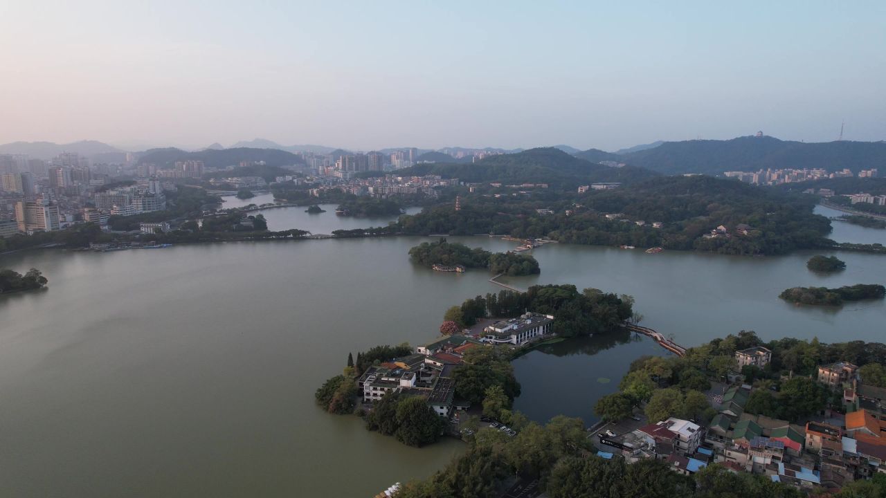 广东惠州西湖5A景区航拍