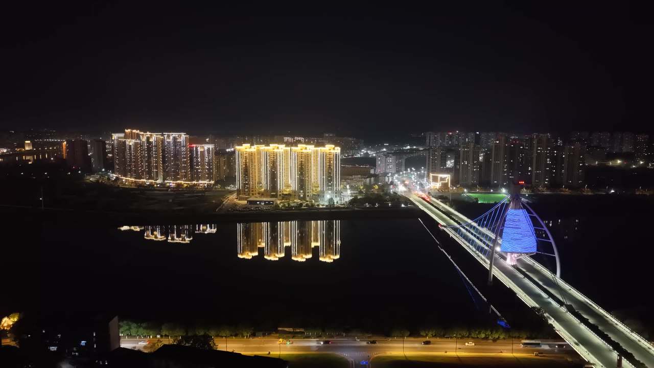 夜幕下的都市繁华