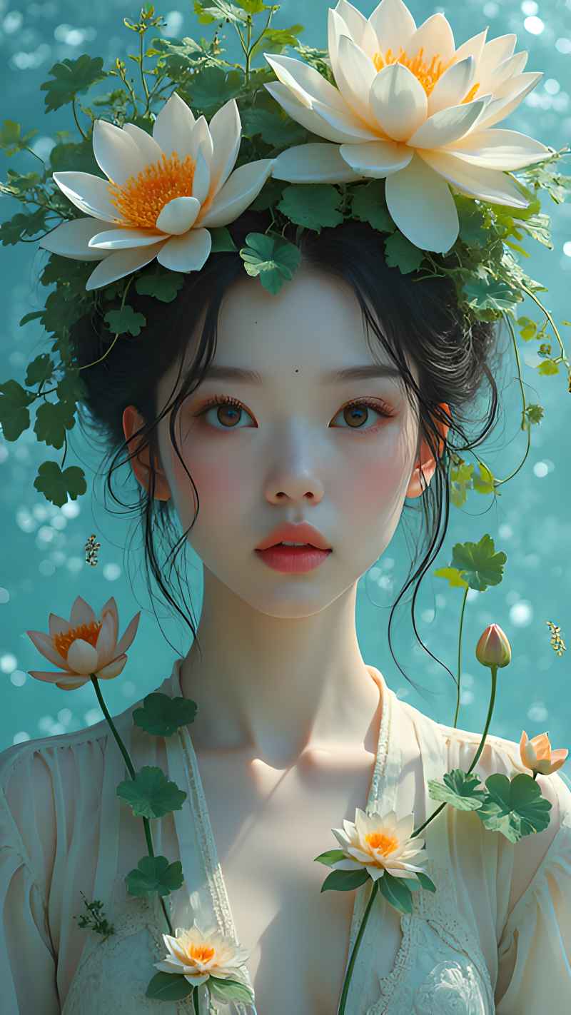 森林系列五颜六色古风艺术美女 45