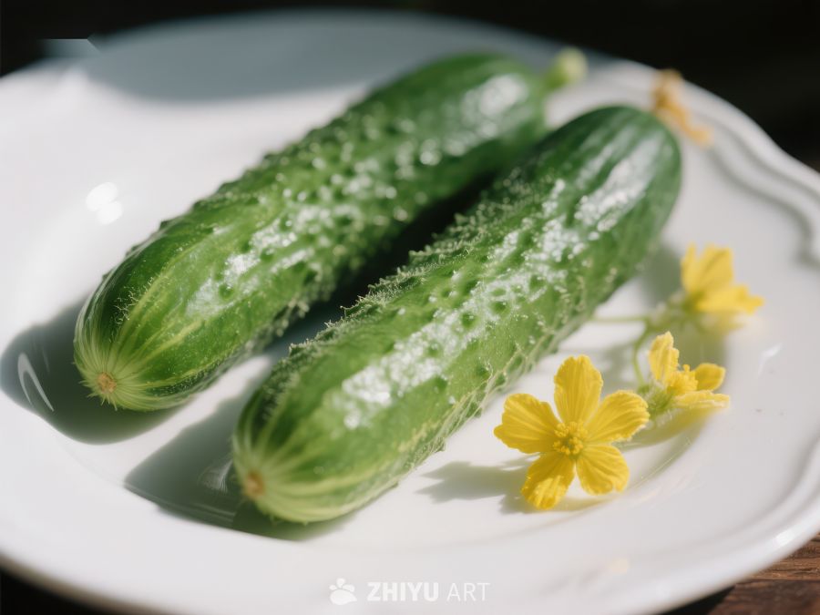 新鲜黄瓜配黄色小花 538