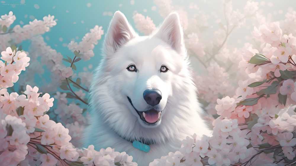 可爱萌宠狗小花花