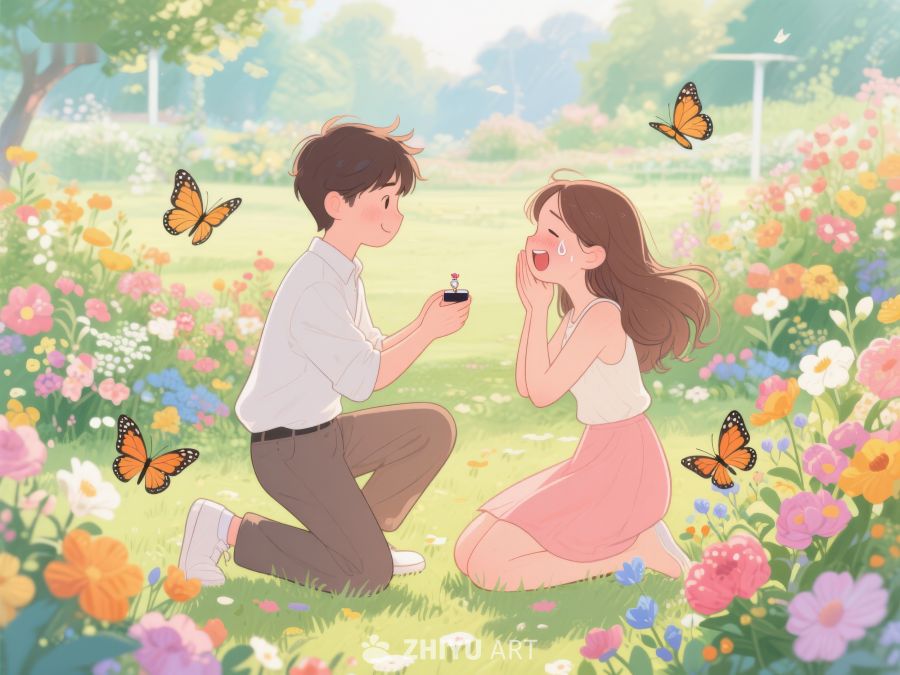 花园求婚，浪漫瞬间 350
