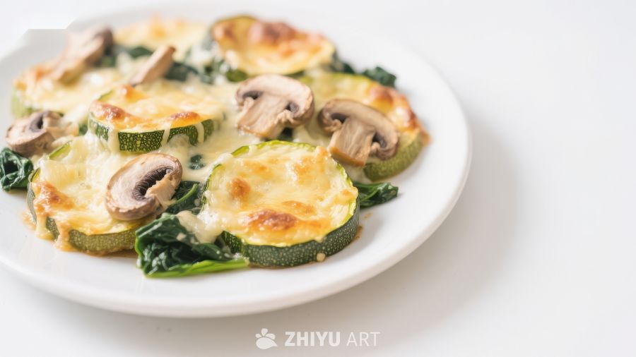 芝士烤西葫芦蘑菇拼盘