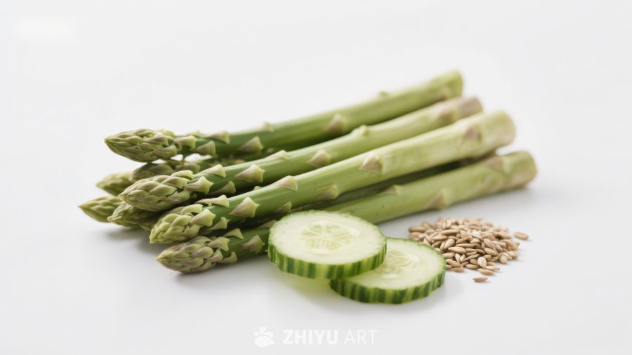芦笋黄瓜与亚麻籽