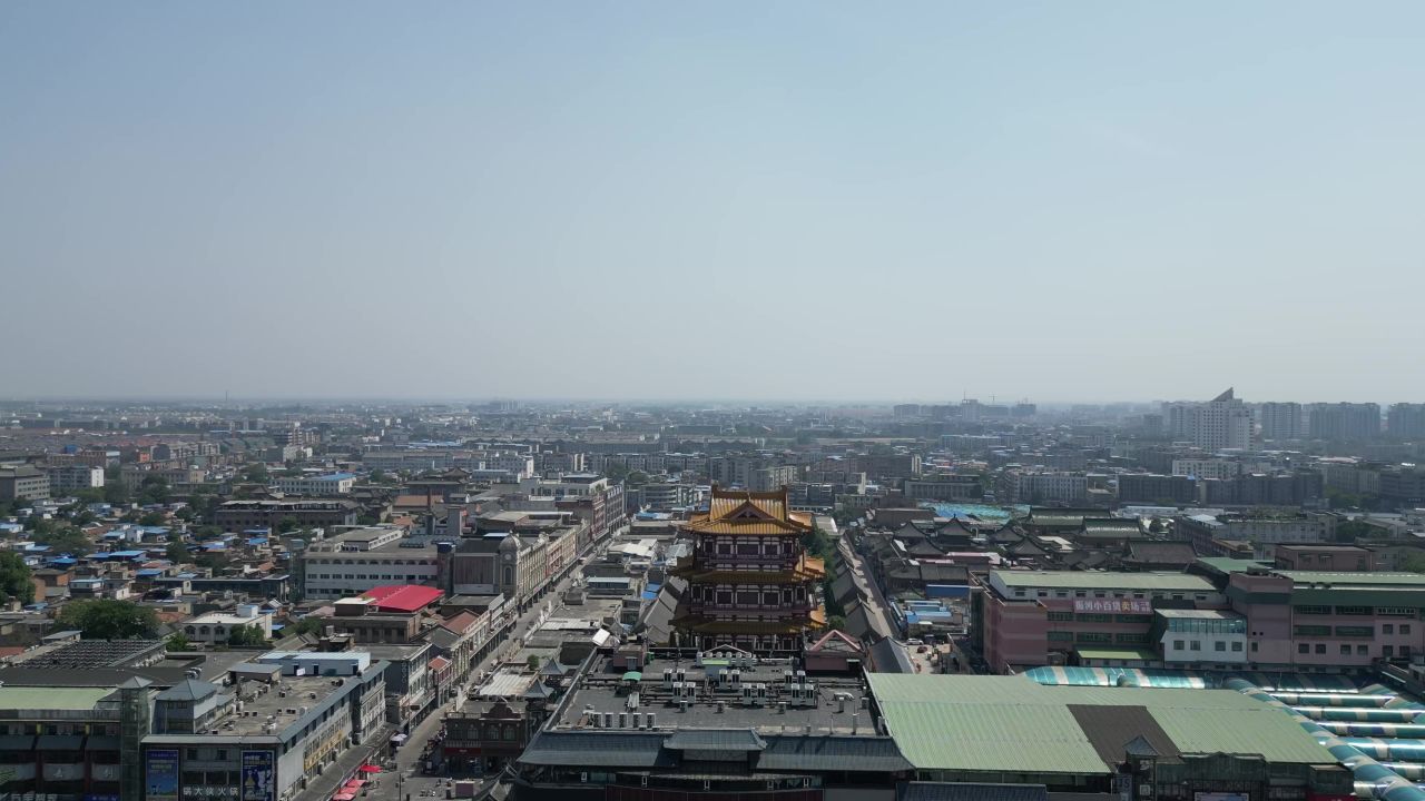 航拍开封建设开封风光