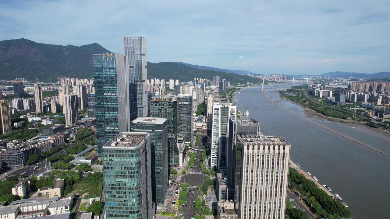 福建福州金融街万达广场航拍