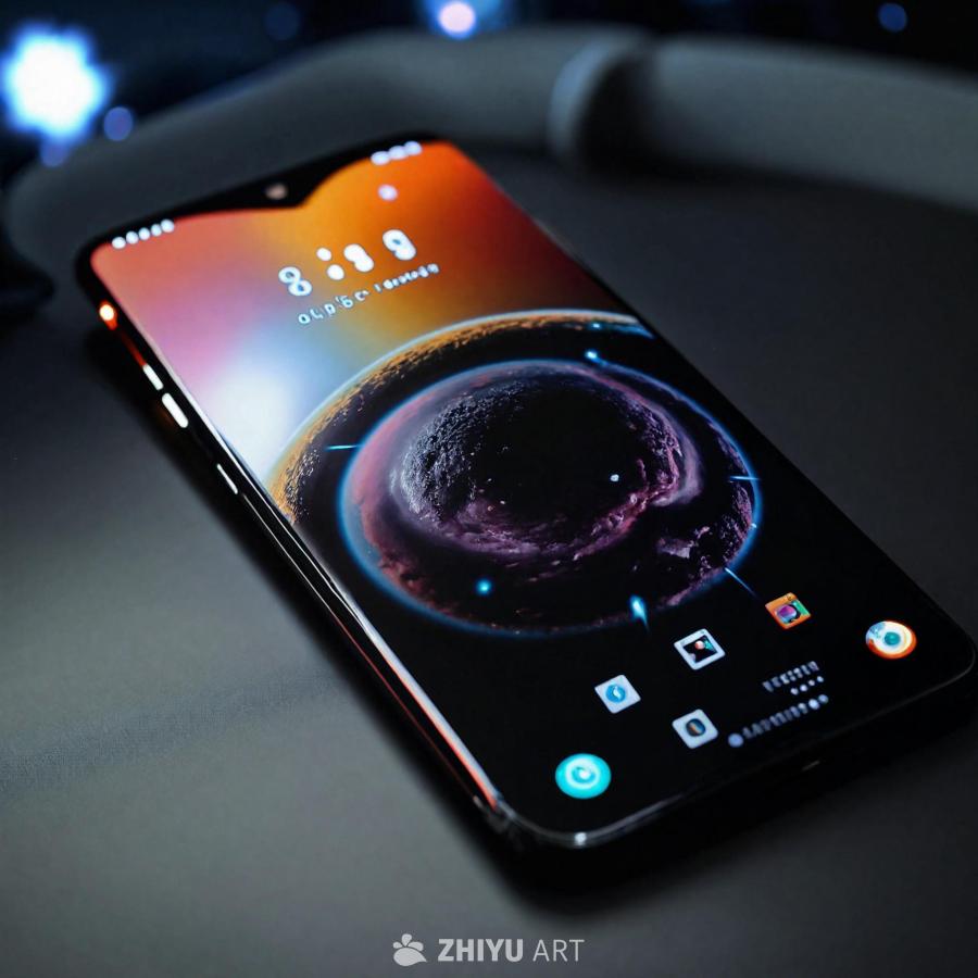 一个黑色的智能手机，具体来说是OnePlus 6T