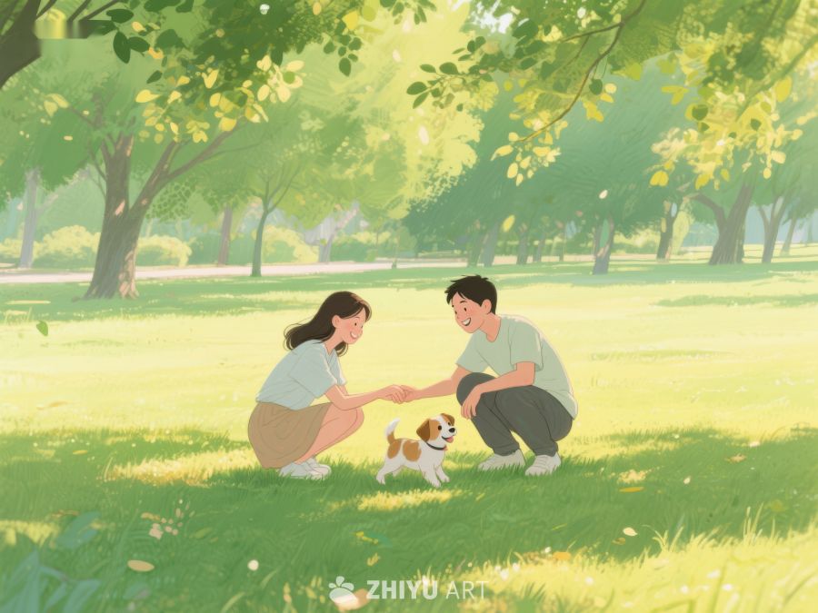 公园里的一家三口温馨时光 186