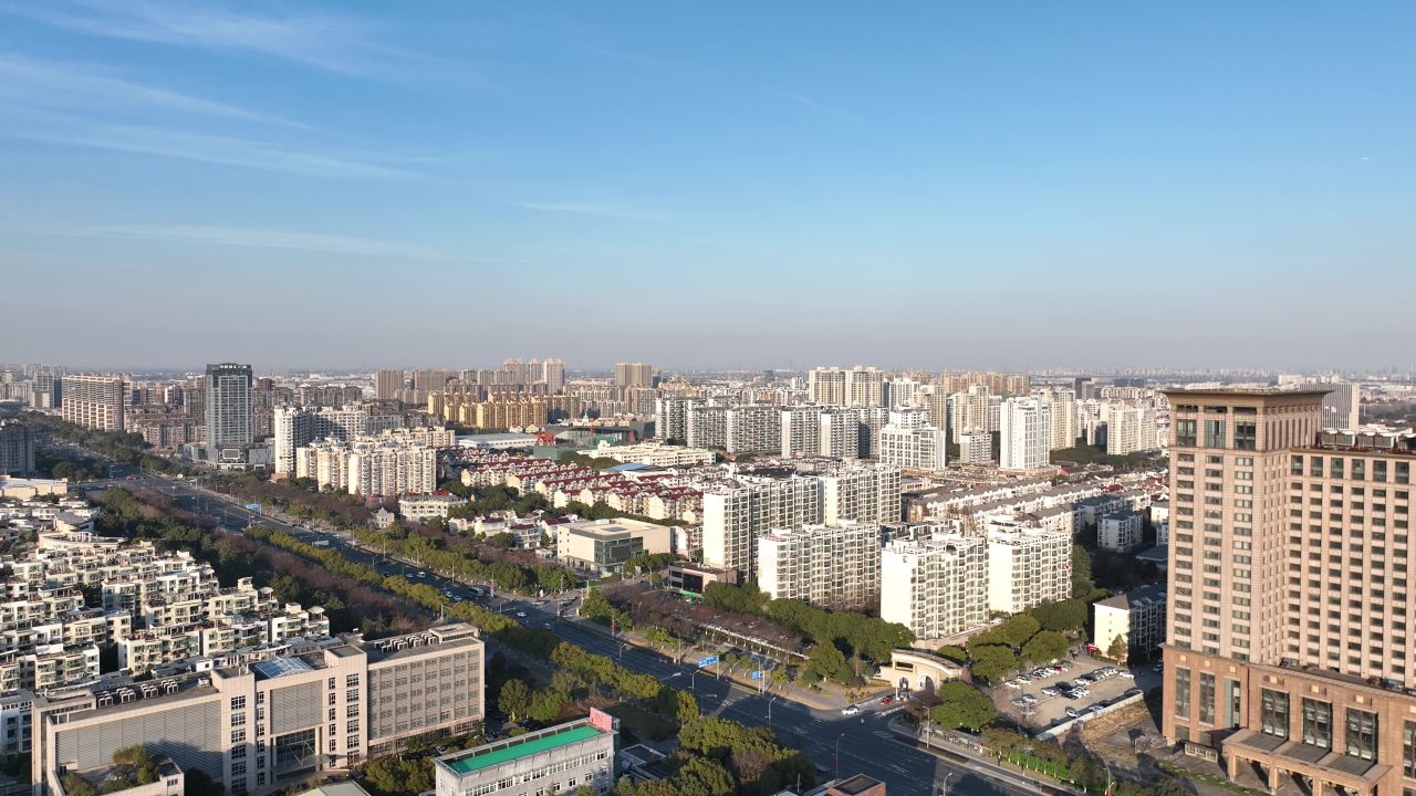 4K航拍城市建筑交通道路风光大景 1