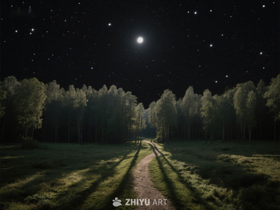 月夜森林小径 591