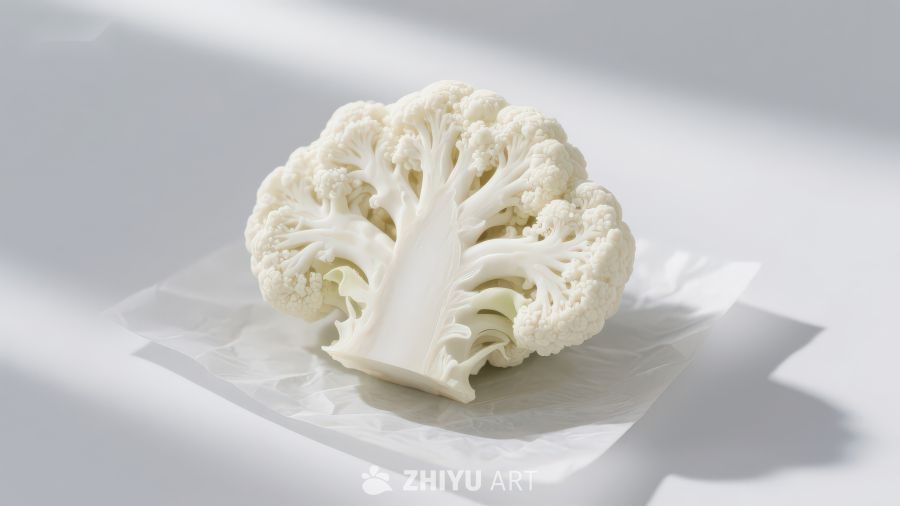 白色花椰菜静物特写