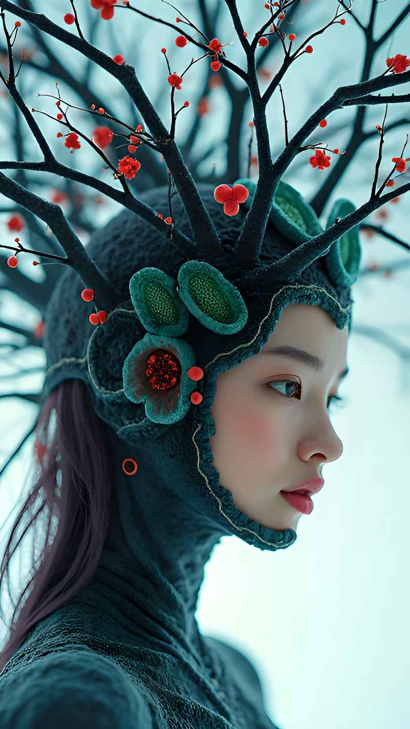 森林系列五颜六色古风艺术美女 14