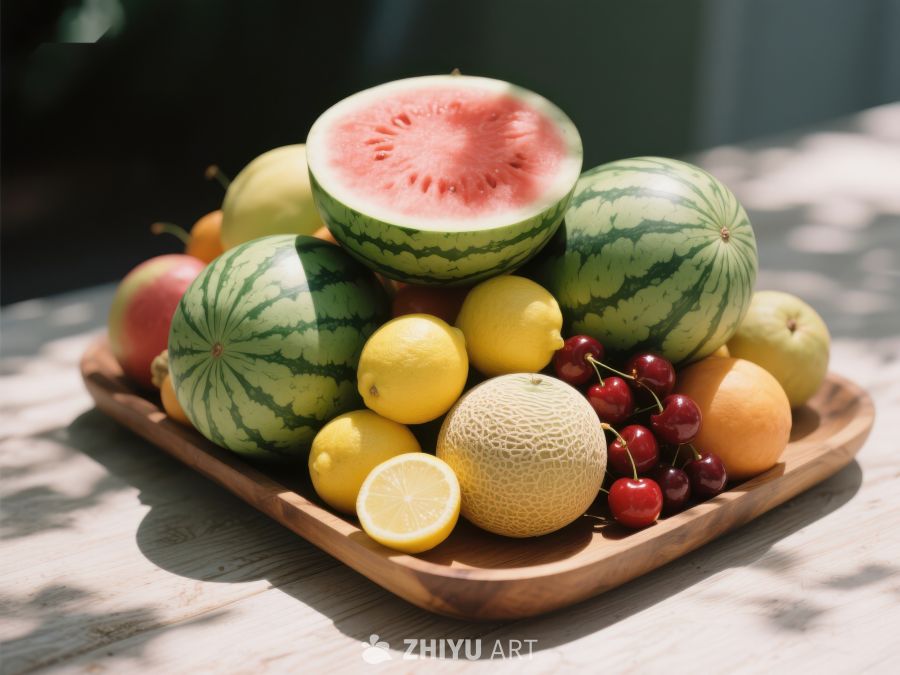 夏日水果拼盘，色彩缤纷 463