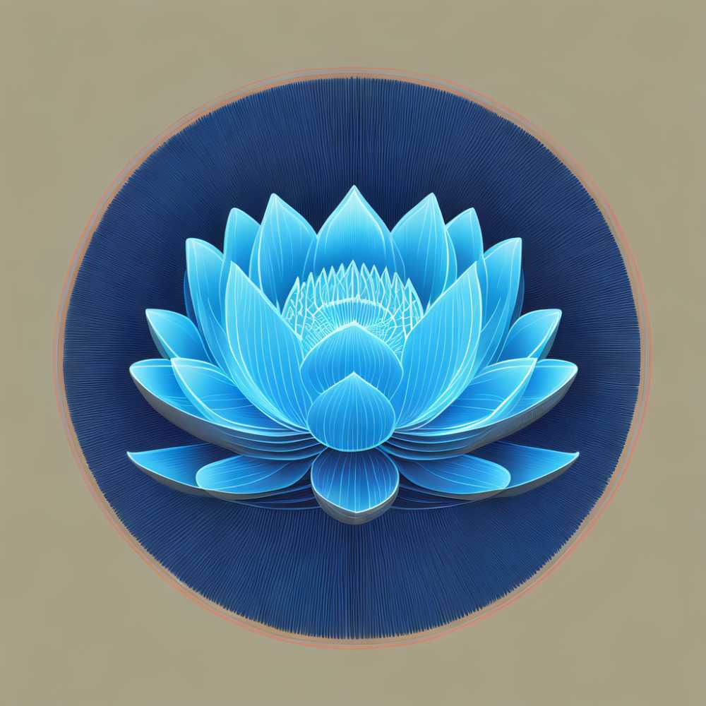 荧光睡莲的蓝色刻度矢量