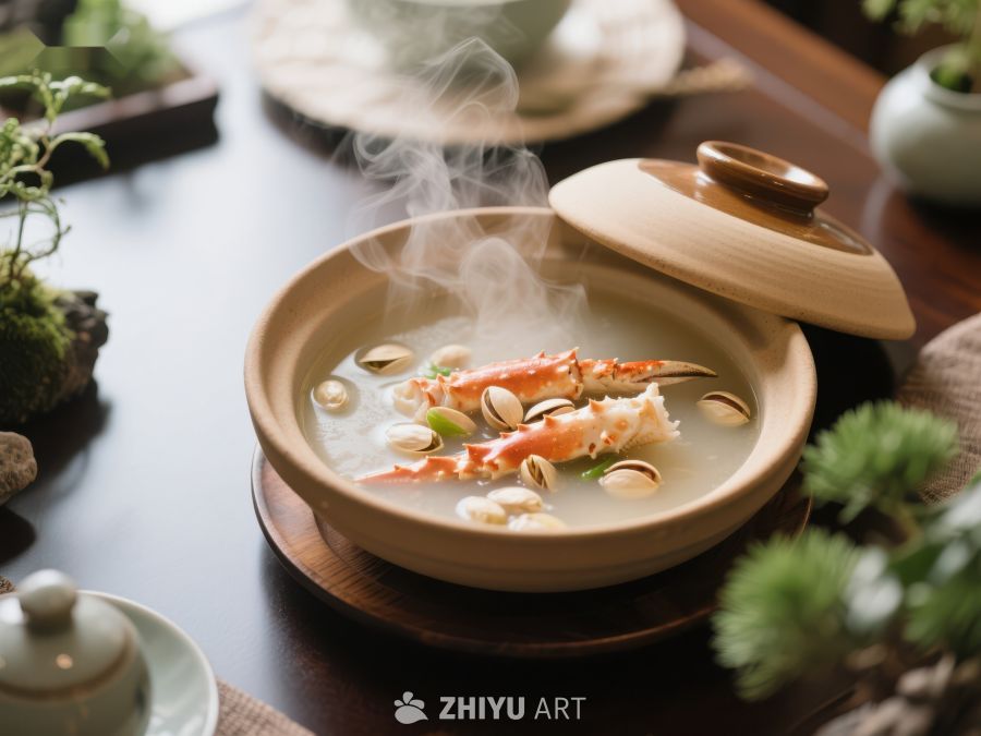 热气腾腾的蟹肉汤 189