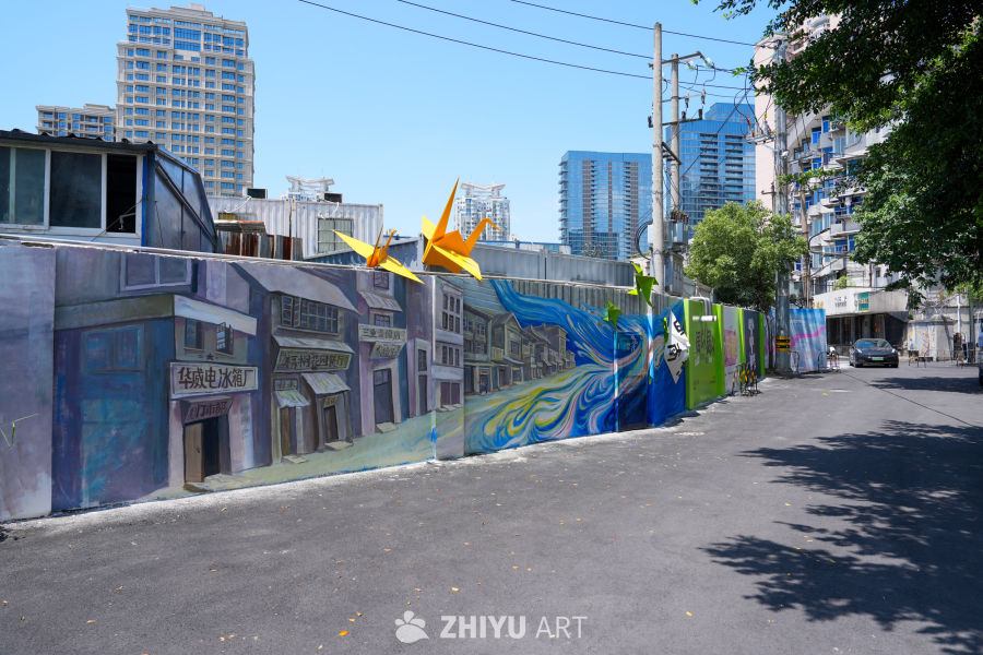 城市街头的艺术画卷