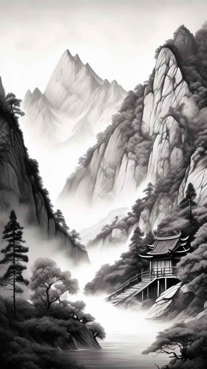山水风景插画 3