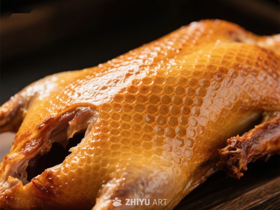 烤鸭金黄酥脆诱人