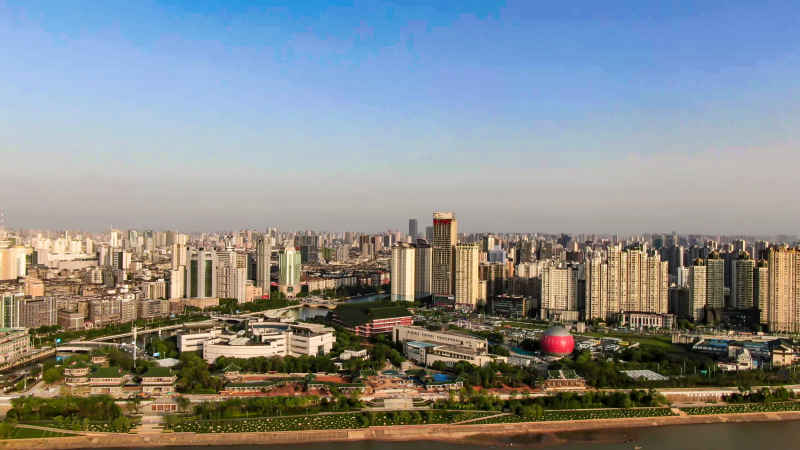 江西南昌城市风光航拍摄影图