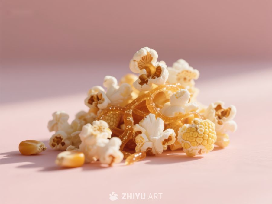 爆米花与糖浆的甜蜜组合