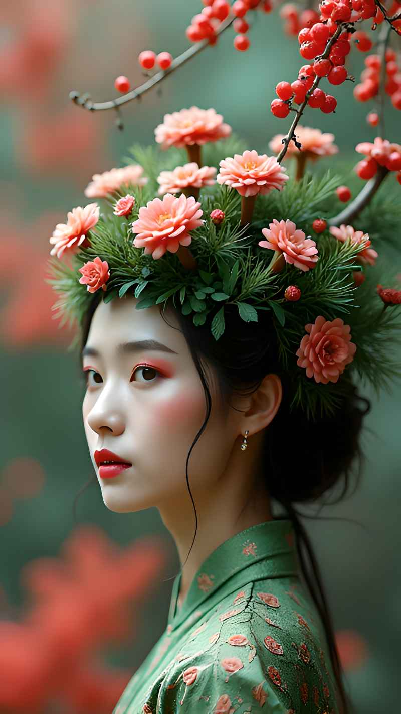 森林系列五颜六色古风艺术美女 110