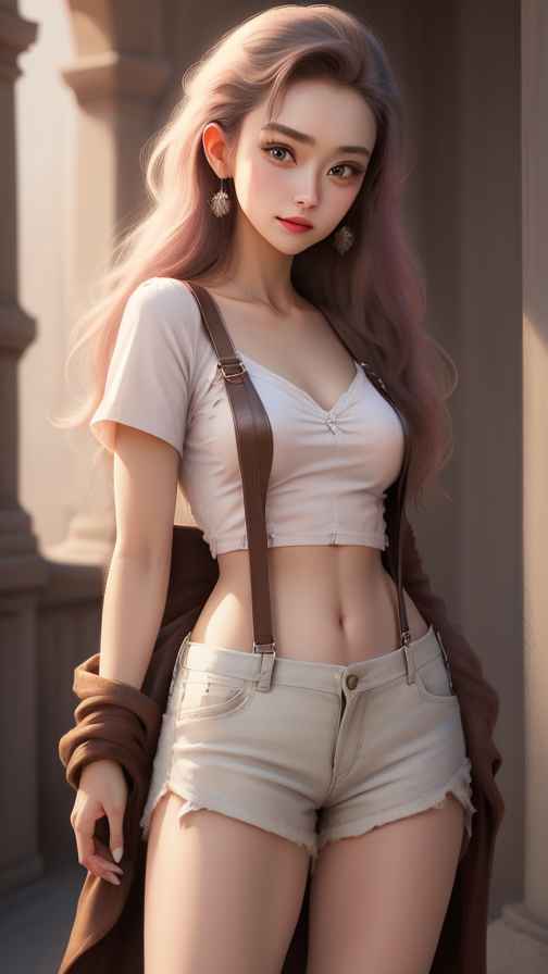 吊带美女