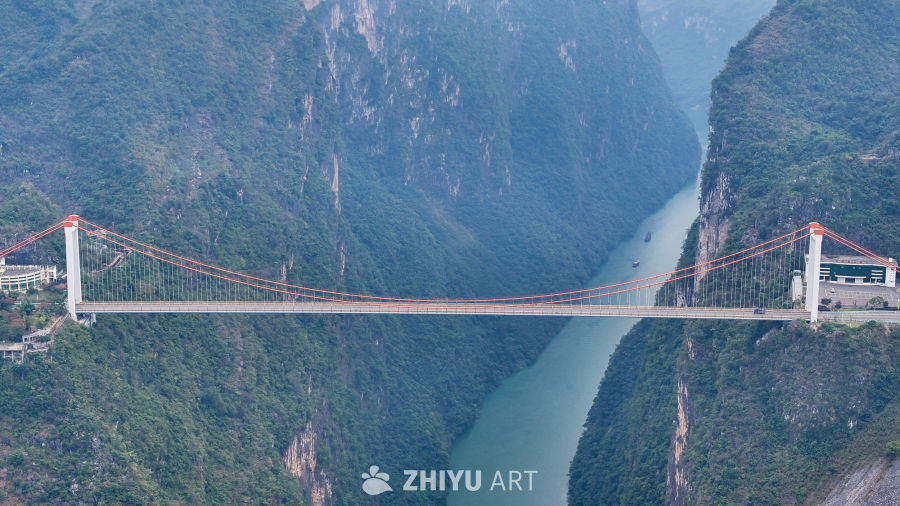 航拍贵州北盘江大桥 关兴公路上的大桥 3