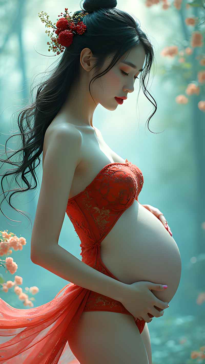 红色女子户外拍摄系列高清艺术视觉 69